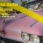 Raduno auto americane – Cruisin’ Rodeo 2026 Potrebbe essere un'immagine raffigurante auto e il seguente testo "Raduno auto americane Cruisin' Rodeo, ingresso gratuito Sabato luglio, dalle ore 14:00 CRUISIN തരம்மകു Kustam ממו TIARE"