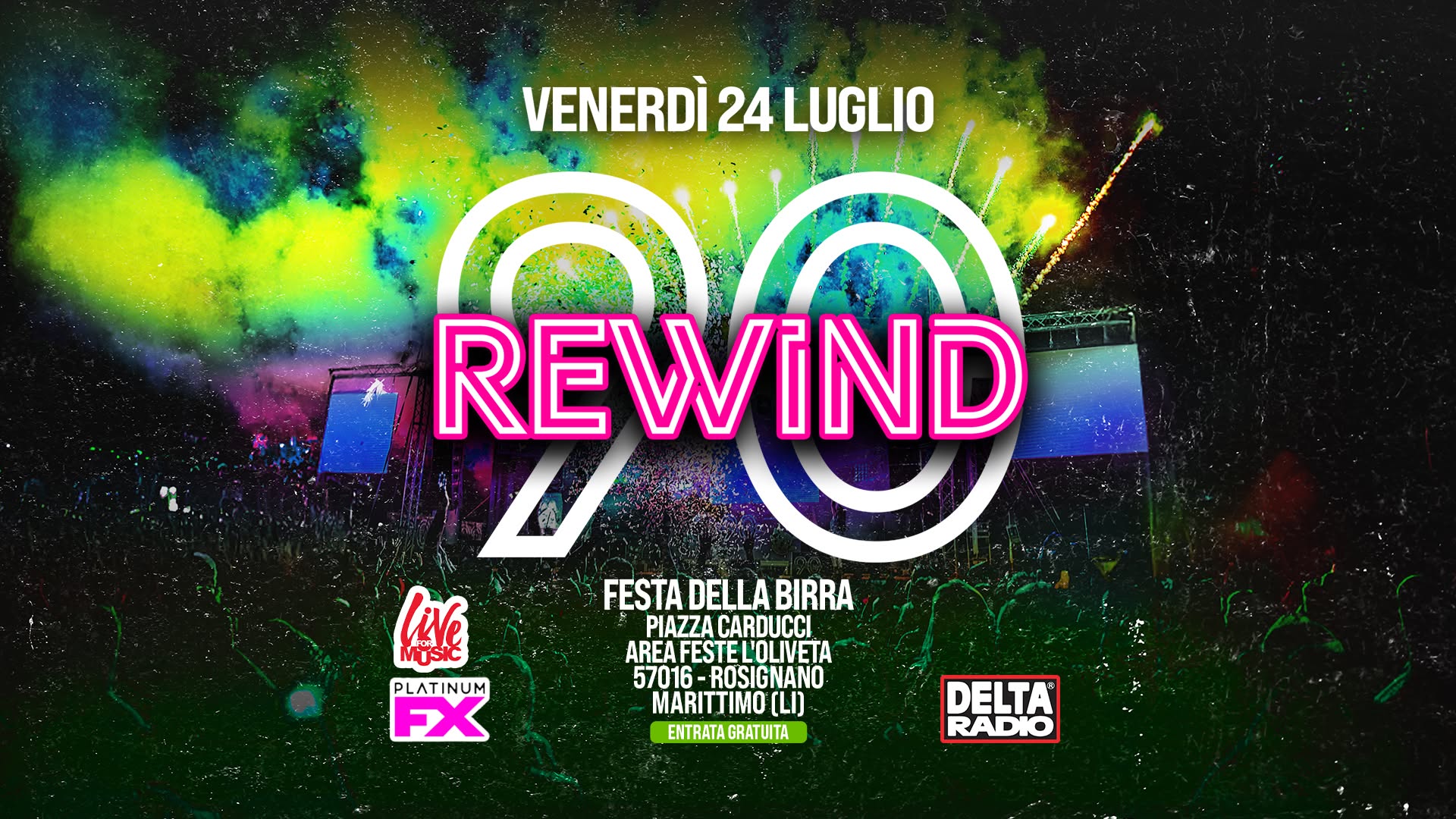 Evento Rewind90 – Rosignano Marittimo Li Locandina Rewind90 – Rosignano Marittimo Li - venerdì 24 luglio ore 22:00 - 00:00