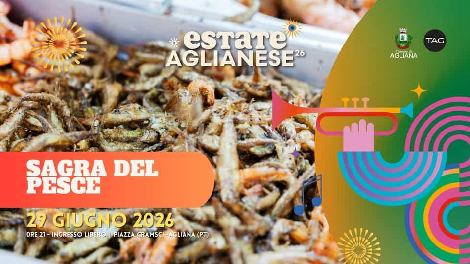 Evento Sagra del Pesce – Estate Aglianese – Piazza Gramsci Locandina Sagra del Pesce – Estate Aglianese – Piazza Gramsci - lunedì 29 giugno ore 19:00 - 21:00