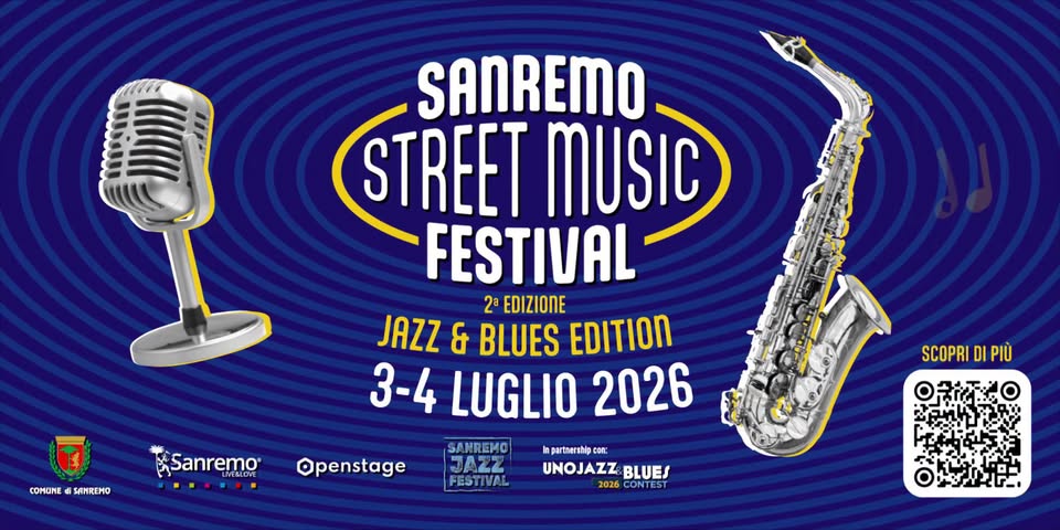 Evento Sanremo Street Music Festival Locandina Sanremo Street Music Festival - venerdì 3 luglio ore 18:00 - 20:00