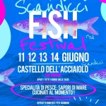 SCANDICCI FISH FESTIVAL | 11-12-13-14 GIUGNO | SCANDICCI (FI) Potrebbe essere un'immagine raffigurante pesce e poster