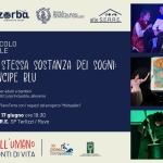 Spettacolo teatrale “Della stessa sostanza dei sogni” | 17 giugno 📍 alle SERRE Potrebbe essere un contenuto di pop art raffigurante il seguente testo "u la meridiana edizioni zorba เวพรุพา oeиAB DiKi Denaid GOVNAZZOTERİIZZI A-RUVO GIOVINAZZO-TERLIZ1 ZO-TERLIZZI alle S.E.R.R.E. SPETTACOLO TEATRALE DELLA STESSA SOSTANZA DEI SOGNI: IL PRINCIPE BLU ngresso 10€ per adult e bambini Per prenotare: it.ly/pr incipeblu_alleserre Food cura di PianoT coni ragazzi delprogetto del "Maltagliati mercoledi 17 giugno ore 19:30 alle S.E.R.R.E. SP Terlizzi/ Ruvo S LA MiSURA DELL DELL'UMANO STORIE E RACCONTI DI VITA io possG wwwJoposso.Ru ..tA"