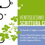 Potrebbe essere un contenuto grafico raffigurante edera e il seguente testo "VENTISEIESIMO STAGE DI SCRITTURA CREATIVA Da lunedì 27 luglio a venerdì 31 luglio 2026 Presso l'Hotel President Lignano in Viale della Pittura, 9 a Lignano Sabbiadoro, località Lignano Riviera"