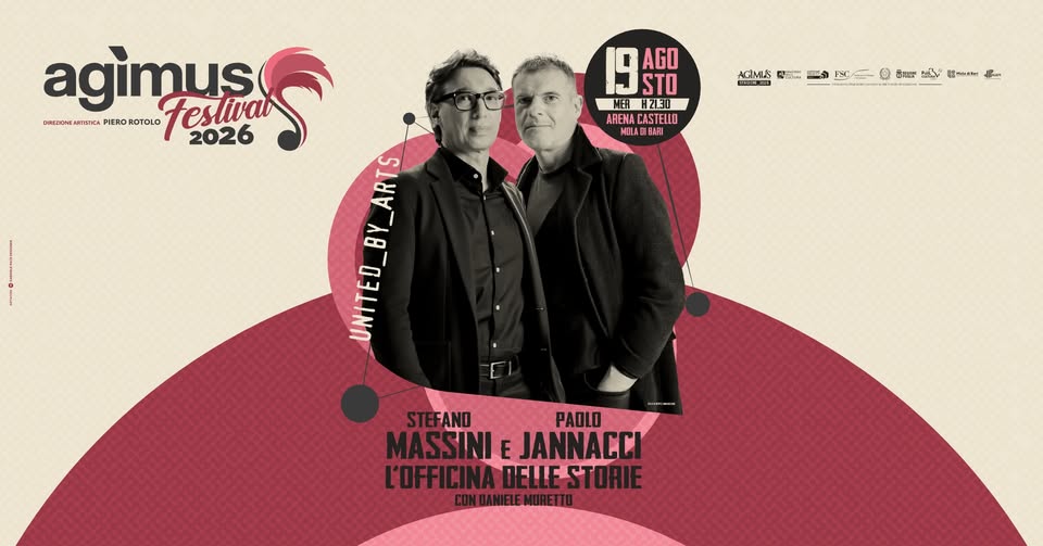 Evento Stefano Massini – Paolo Jannacci L’officina Delle Storie Locandina Stefano Massini – Paolo Jannacci L’officina Delle Storie - mercoledì 19 agosto ore 21:30 - 23:00