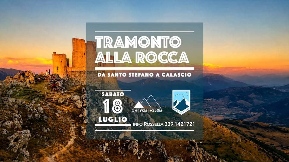 Evento TRAMONTO ALLA ROCCA da Santo Stefano a Calascio Locandina TRAMONTO ALLA ROCCA da Santo Stefano a Calascio - sabato 18 luglio ore 17:00 - 22:00