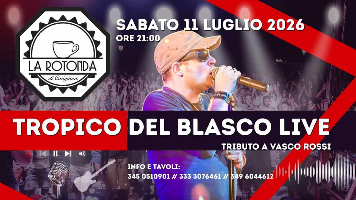 Evento Tropico Del Blasco Vasco Rossi Tribute Locandina Tropico Del Blasco Vasco Rossi Tribute - sabato 11 luglio ore 21:00 - 23:00