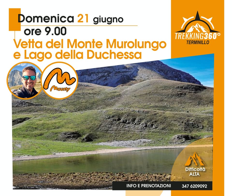 Evento Vetta del Monte Murolungo e Lago della Duchessa Locandina Vetta del Monte Murolungo e Lago della Duchessa - domenica 21 giugno ore 09:00 - 15:00