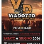 Viadottolive@virnabeach Potrebbe essere un'immagine raffigurante spiaggia e il seguente testo "VIADOTTO VASCO ROSSI TRIBUTS BAND TYe VIRNA ИA6EA 56三 BEACH VIADOTTOBAND.COM VASCO ROSSI TRIBUTE BAND SABATO 6 GIUGNO 2026 LIDO DI SPINA BAGNO VIRNA BEACH 56 VIAVENEDIBELLOCCHIO VIA VENE DI BELLOCCHIO 53 -COMACCHIO (FE) PER PRENOTAZIONI WWW.BAGNOVIRNA56.T TEL 0533350136"