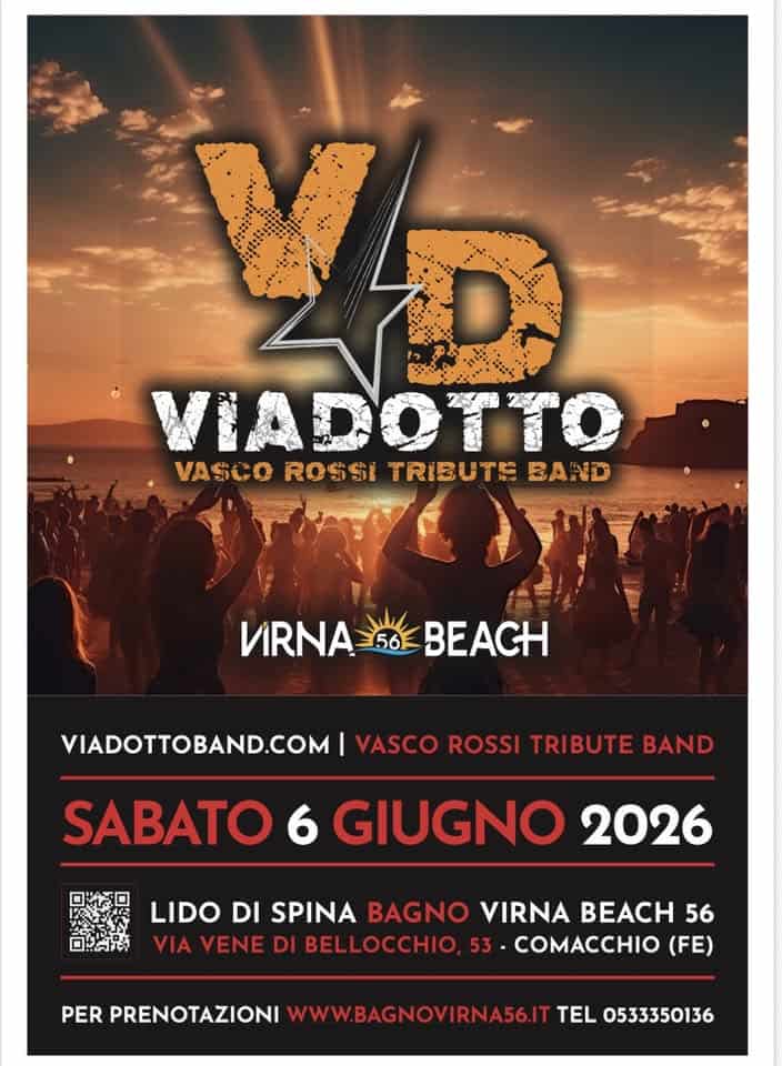 Evento Viadottolive@virnabeach Locandina Viadottolive@virnabeach - sabato 6 giugno ore 20:00 - 22:00