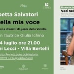 Immagine evento “Voci nella mia voce”. Memorie, emozioni e drammi di gente della Versilia di Elisabetta Salvatori a Forte dei Marmi (LU) "Voci nella mia voce". Memorie, emozioni e drammi di gente della Versilia di Elisabetta Salvatori a Forte dei Marmi (LU) il 4 luglio 2026