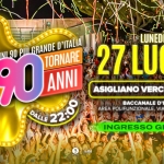Immagine evento Voglio Tornare Negli Anni 90 r – Asigliano Vercellese (VC) a Asigliano Vercellese (VC) Voglio Tornare Negli Anni 90 r - Asigliano Vercellese (VC) a Asigliano Vercellese (VC) il 27 luglio 2026