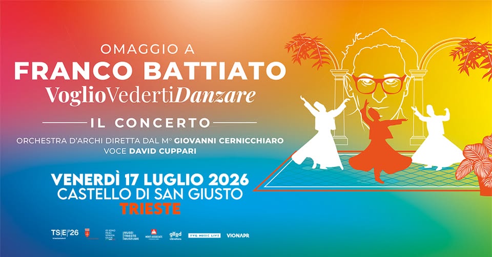 Evento Voglio Vederti Danzare Castello Di San Giusto 17.07.2026 Locandina Voglio Vederti Danzare Castello Di San Giusto 17.07.2026 - venerdì 17 luglio ore 21:00 - 23:00