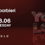 YOLO | Villa Barbieri, PADOVA Potrebbe essere un'immagine raffigurante bevanda e il seguente testo "villabarbieri 23.06 TUESDAY YOLO YOUOHLIVEOMCE ONCE YCU YOU ONLY"
