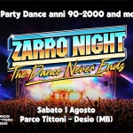 Immagine evento Zarro Night The Dance Never Ends Parco Tittoni a Desio Zarro Night The Dance Never Ends Parco Tittoni a Desio il 1 agosto 2026