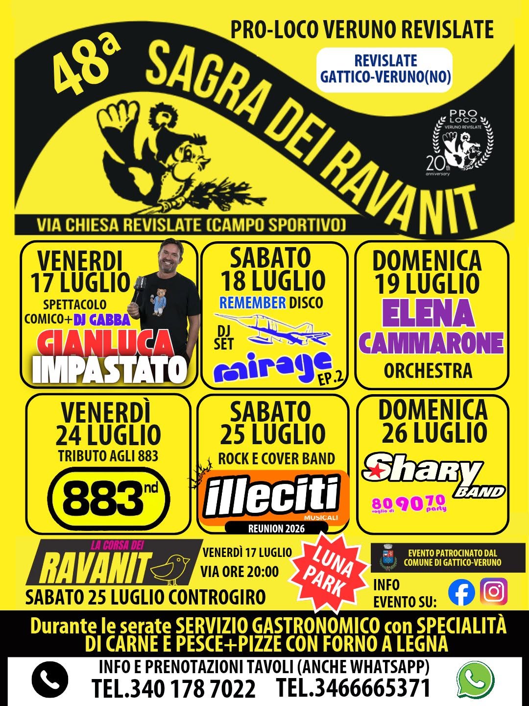 Evento 48° Sagra dei Ravanit Locandina 48° Sagra dei Ravanit - da venerdì 17 luglio - domenica 26 luglio 2026 ore 19:00 ore 23:59