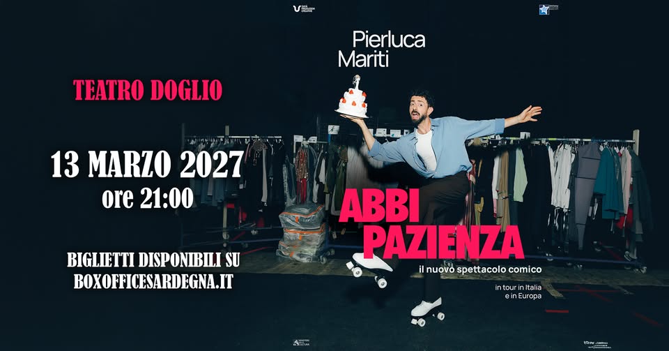 Evento Abbi pazienza – Il nuovo spettacolo comico di Pierluca Mariti Locandina Abbi pazienza – Il nuovo spettacolo comico di Pierluca Mariti - sabato 13 marzo ore 21:00 - 23:00