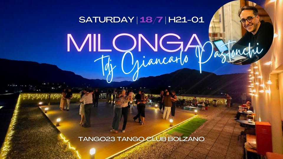 Evento Abrazame! La milonga del Sabato. Tdj Giancarlo Pastonchi Locandina Abrazame! La milonga del Sabato. Tdj Giancarlo Pastonchi - sabato 18 luglio ore 21:00 - 01:00