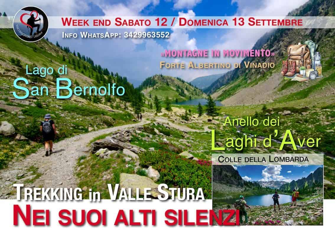 Evento Alti silenzi in Valle Stura i laghi d’Aver e San Bernolfo Locandina Alti silenzi in Valle Stura i laghi d’Aver e San Bernolfo - da sabato 12 settembre - domenica 13 settembre 2026 ore 10:00 ore 17:00