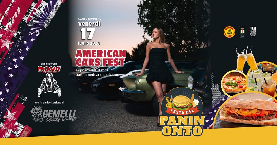 Evento American Cars Fest – Festa Del Panin Onto Locandina American Cars Fest – Festa Del Panin Onto - venerdì 17 luglio ore 18:30 - 20:30