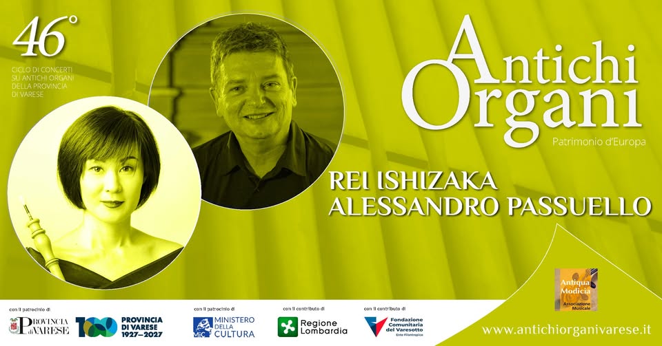 Evento AntichiOrganiVarese R. Ishizaka e A. Passuello in concerto all’Eremo di Santa Caterina del Sasso Locandina AntichiOrganiVarese R. Ishizaka e A. Passuello in concerto all’Eremo di Santa Caterina del Sasso - sabato 25 luglio ore 19:30 - 21:30