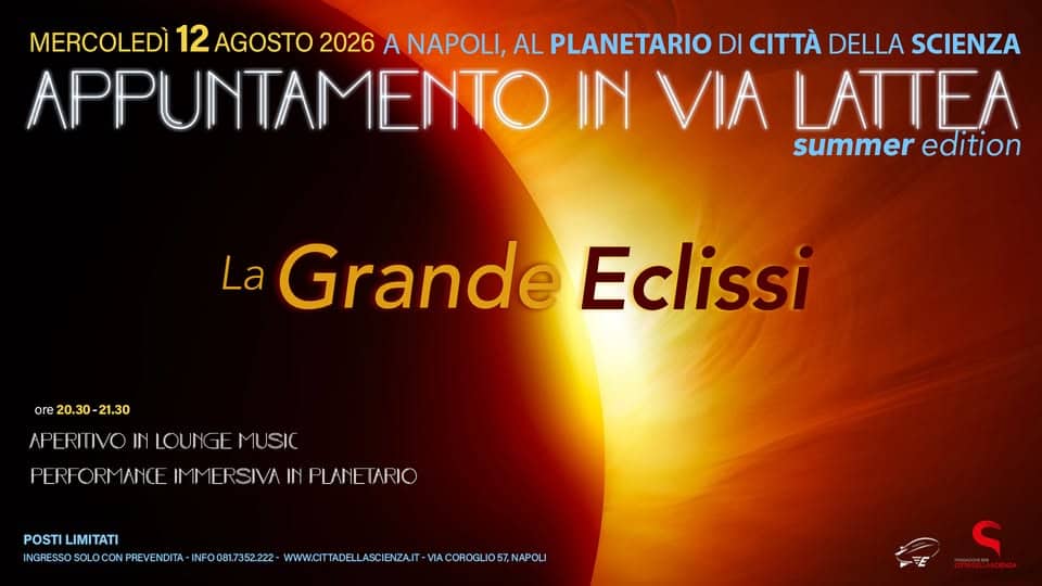 Evento Appuntamento in Via Lattea La Grande Eclissi Summer Edition Locandina Appuntamento in Via Lattea La Grande Eclissi Summer Edition - mercoledì 12 agosto ore 20:30 - 22:30