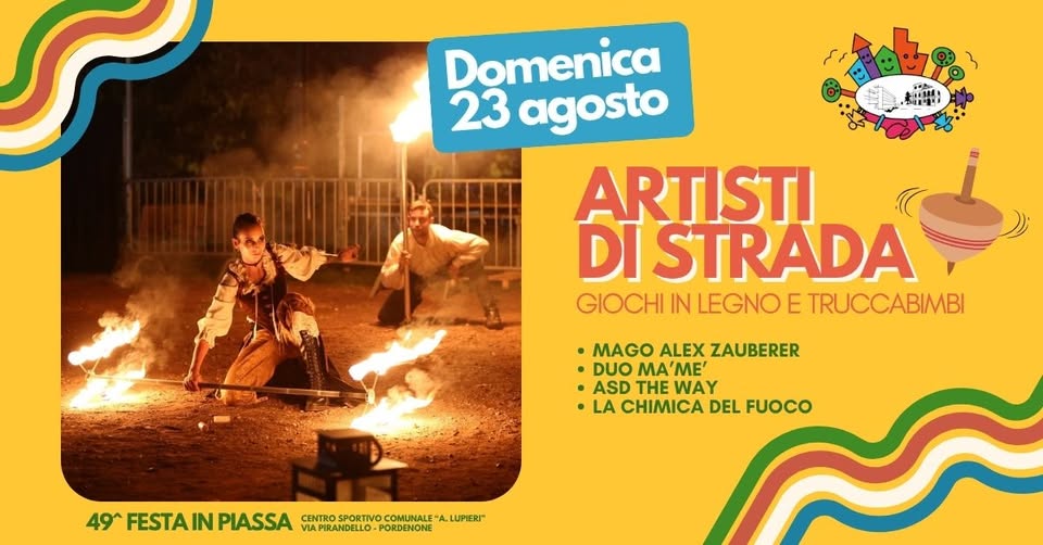 Evento Artisti Di Strada Locandina Artisti Di Strada - domenica 23 agosto ore 16:00 - 18:00