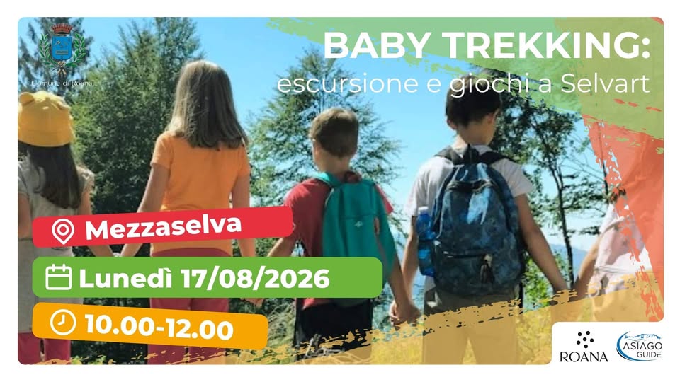 Evento Baby trekking a SelvArt Locandina Baby trekking a SelvArt - lunedì 17 agosto ore 10:00 - 12:00
