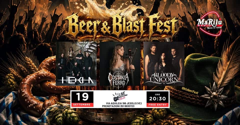 Evento Beer & Blast Fest Locandina Beer & Blast Fest - sabato 19 settembre ore 20:30 - 23:59