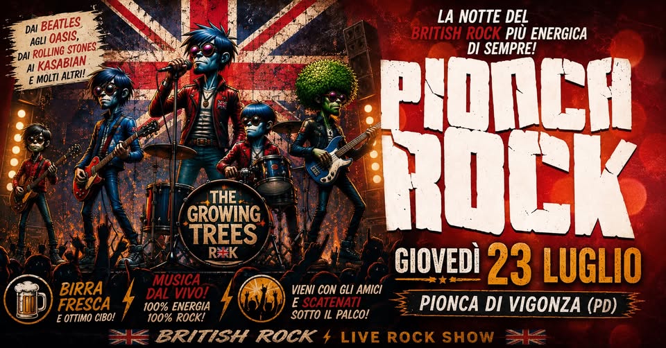 Evento British Rock Party GB Locandina British Rock Party GB - giovedì 23 luglio ore 21:30 - 23:30