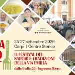 Immagine evento Carpi – Emilia Food Fest 2026 a Carpi (MO) Carpi - Emilia Food Fest 2026 a Carpi (MO) il 25 settembre - 27 settembre 2026