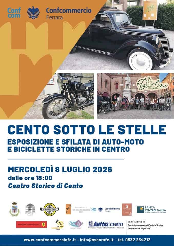 Evento Cento Sotto Le Stelle Locandina Cento Sotto Le Stelle - mercoledì 8 luglio ore 18:00 - 20:00
