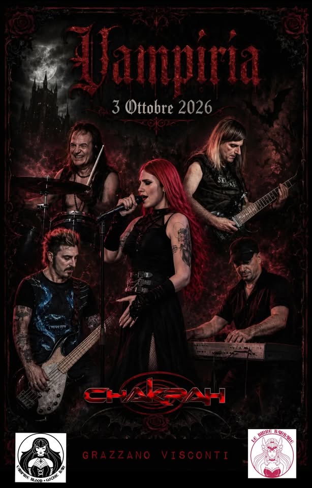 Evento chakrah a VAMPIRIA!!! Locandina chakrah a VAMPIRIA!!! - sabato 3 ottobre ore 20:00 - 23:00