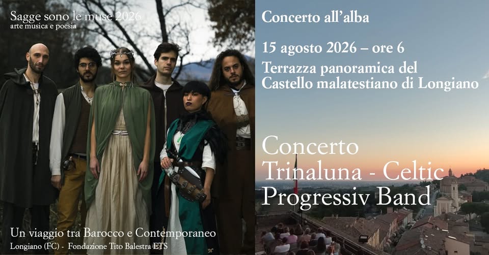 Evento Concerto All’alba – Triluna Celtic Band Locandina Concerto All’alba – Triluna Celtic Band - mercoledì 15 luglio ore 06:00 - 07:30