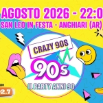 Immagine evento Crazy90s @San Leo in Festa – ANGHIARI (AR) a Anghiari (AR) Crazy90s @San Leo in Festa - ANGHIARI (AR) a Anghiari (AR) il 1 agosto 2026