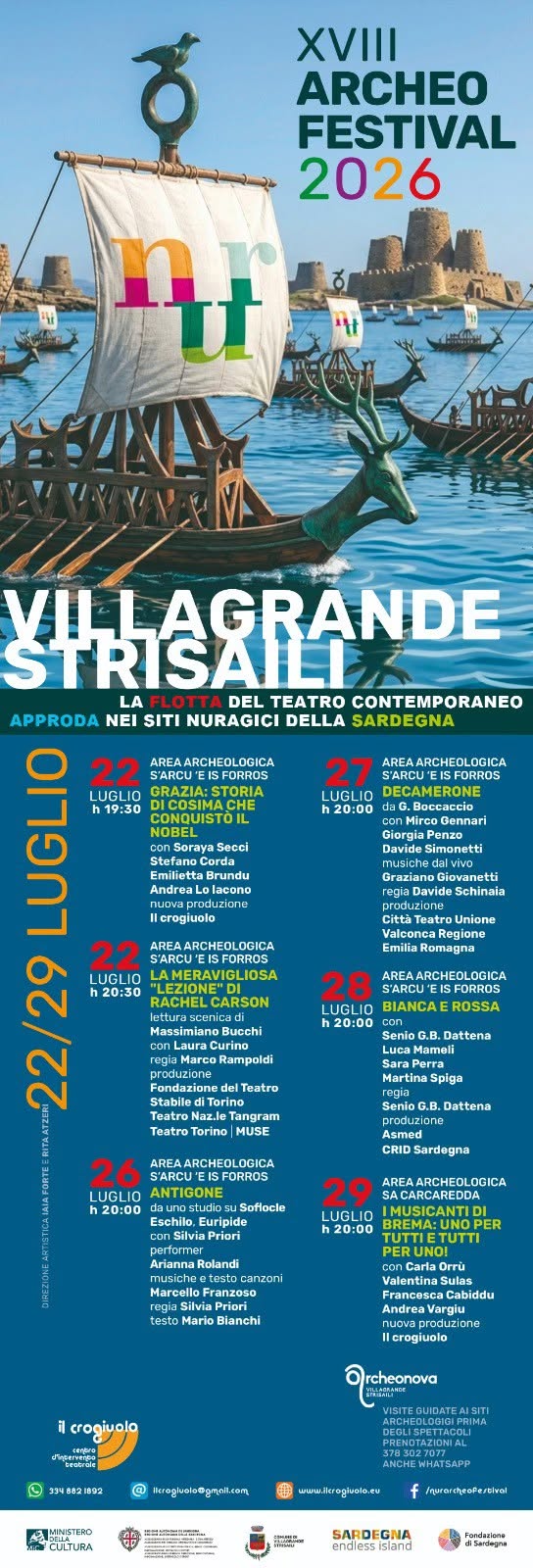 Evento DECAMERONE al Nur Archeo Festival 2026 – Teatro nei siti nuragici della Sardegna Locandina DECAMERONE al Nur Archeo Festival 2026 – Teatro nei siti nuragici della Sardegna - lunedì 27 luglio ore 20:00 - 22:00