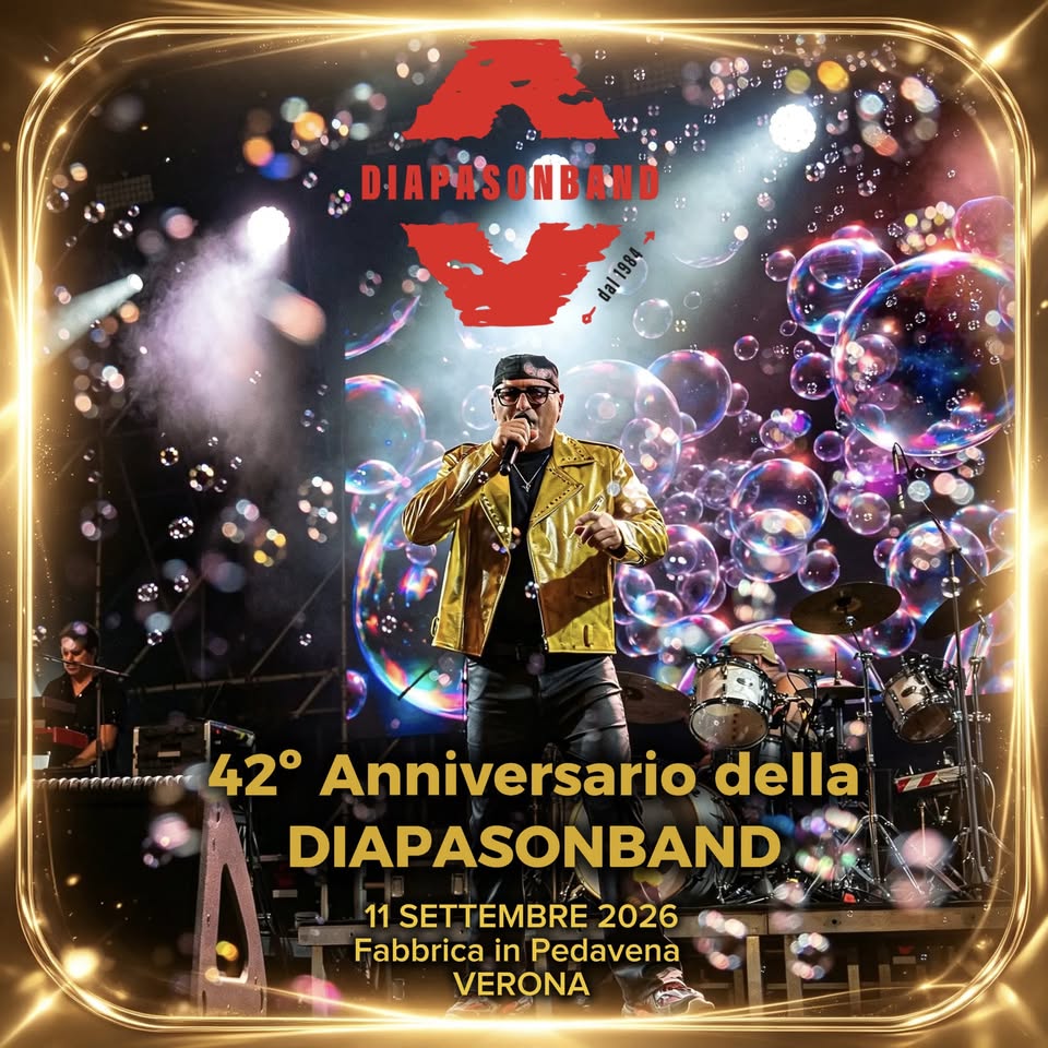 Evento Diapasonband 42o Anniversario – VERONA Locandina Diapasonband 42o Anniversario – VERONA - venerdì 11 settembre ore 22:00 - 00:00