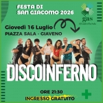 Immagine evento DiscoInferno Festa di San Giacomo (Giaveno, TO) a Giaveno (TO) DiscoInferno Festa di San Giacomo (Giaveno, TO) a Giaveno (TO) il 16 luglio 2026