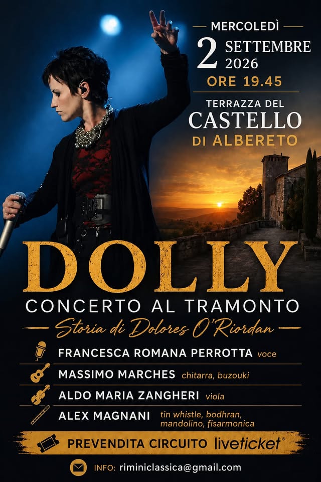 Evento DOLLY – Concerto al Tramonto Locandina DOLLY – Concerto al Tramonto - mercoledì 2 settembre ore 19:45 - 21:00