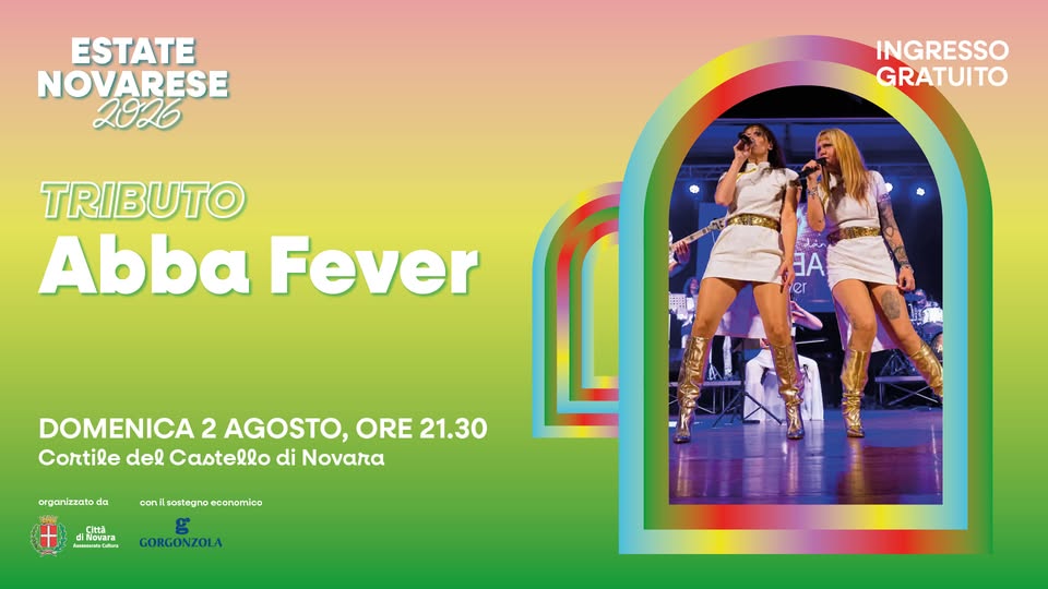 Evento Estate Novarese – Abba Fever Locandina Estate Novarese – Abba Fever - domenica 2 agosto ore 21:30 - 23:30