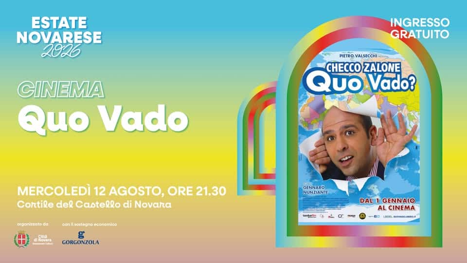 Evento Estate Novarese – Cinema all’aperto QUO VADO (2016) Locandina Estate Novarese – Cinema all’aperto QUO VADO (2016) - mercoledì 12 agosto ore 21:30 - 23:45