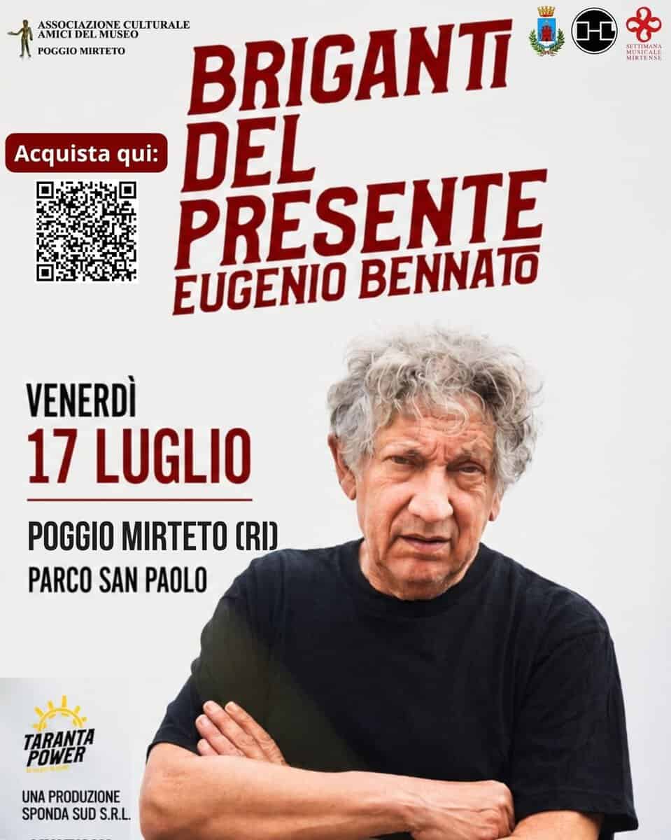 Evento Eugenio Bennato in concerto Poggio Mirteto (RI) Parco San Paolo Locandina Eugenio Bennato in concerto Poggio Mirteto (RI) Parco San Paolo - venerdì 17 luglio ore 21:00 - 23:00