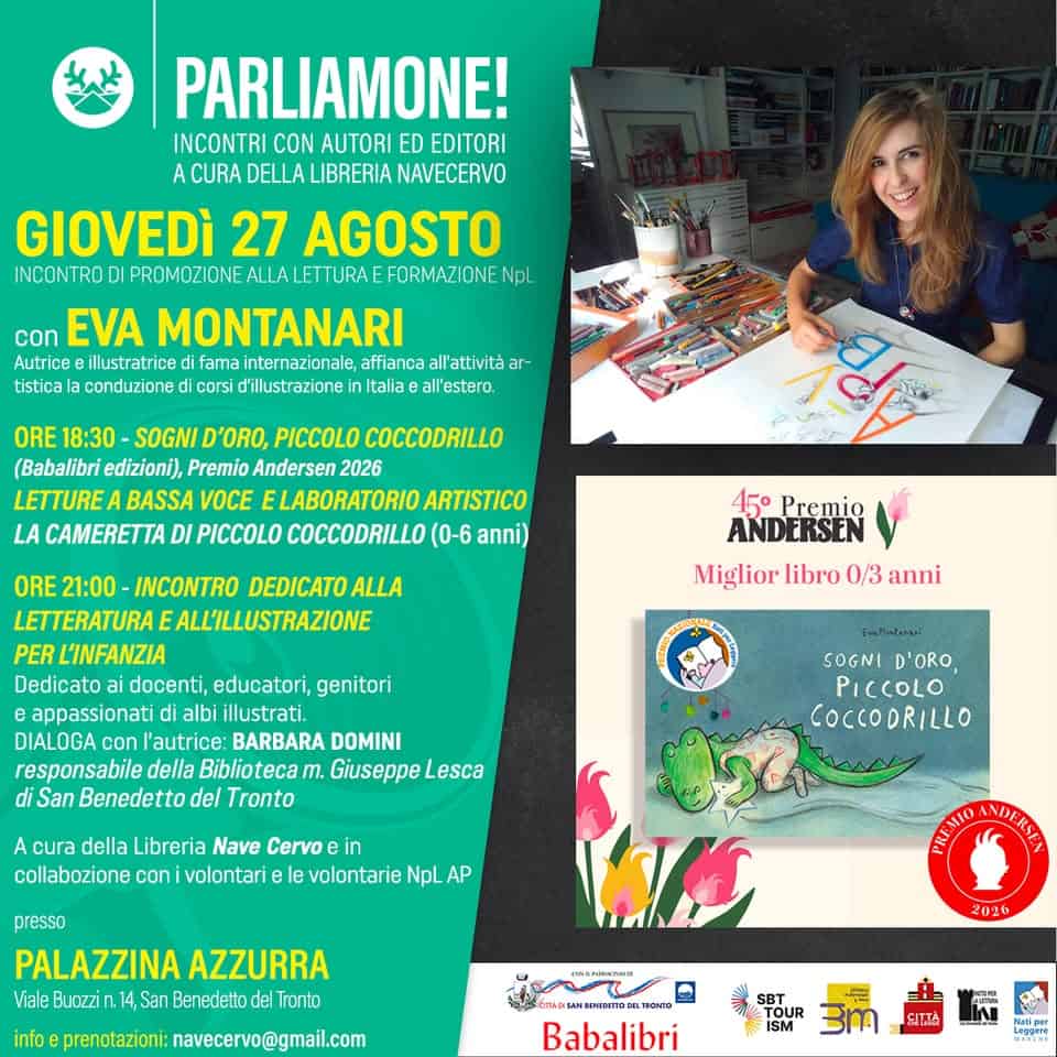 Evento Eva Montanari – Incontro Di Promozione Alla Lettura E Formazione Nati Per Leggere Locandina Eva Montanari – Incontro Di Promozione Alla Lettura E Formazione Nati Per Leggere - giovedì 27 agosto ore 18:30 - 23:00
