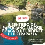 Immagine evento FERRAGOSTO IN TREK – Il sentiero del Partigiano Janosik e bagno nel Bidente di Pietrapazza a Bagno di Romagna (FC) FERRAGOSTO IN TREK - Il sentiero del Partigiano Janosik e bagno nel Bidente di Pietrapazza a Bagno di Romagna (FC) il 15 agosto 2026