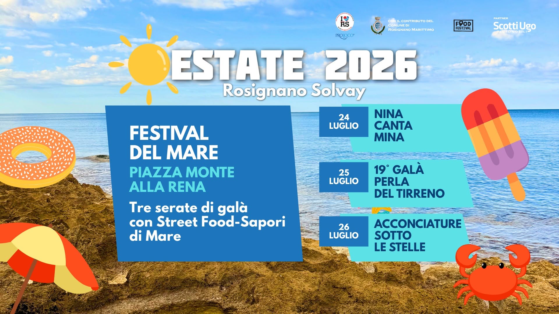 Evento Festival del Mare Locandina Festival del Mare - da venerdì 24 luglio - domenica 26 luglio 2026 ore 20:00 ore 23:00