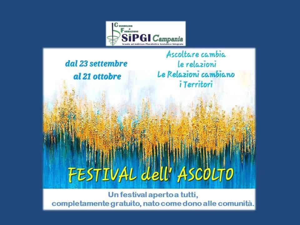 Evento Festival dell’ASCOLTO Locandina Festival dell’ASCOLTO - da mercoledì 23 settembre - giovedì 1 ottobre 2026 ore 17:00 ore 20:00