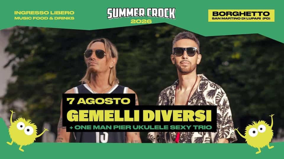 Evento Gemelli Diversi One Man Pier Ukulele Sexy Trio Locandina Gemelli Diversi One Man Pier Ukulele Sexy Trio - venerdì 7 agosto ore 20:00 - 22:00
