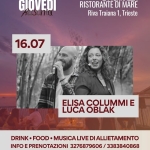 Immagine evento Giovedì Live 16/07 a Trieste Giovedì Live 16/07 a Trieste il 16 luglio 2026