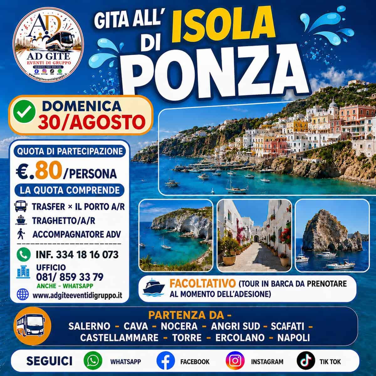 Evento Gita All’isola Di Ponza Domenica 30/Agosto Locandina Gita All’isola Di Ponza Domenica 30/Agosto - domenica 30 agosto ore 05:00 - 21:00
