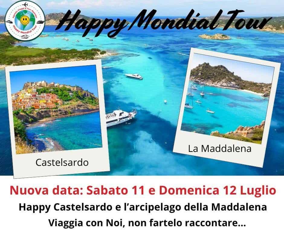 Evento Happy Castelsardo e La Maddalena Sabato 11 e Domenica 12 Luglio a E 200,00 Locandina Happy Castelsardo e La Maddalena Sabato 11 e Domenica 12 Luglio a E 200,00 - da sabato 11 luglio - domenica 12 luglio 2026 ore 07:00 ore 22:00