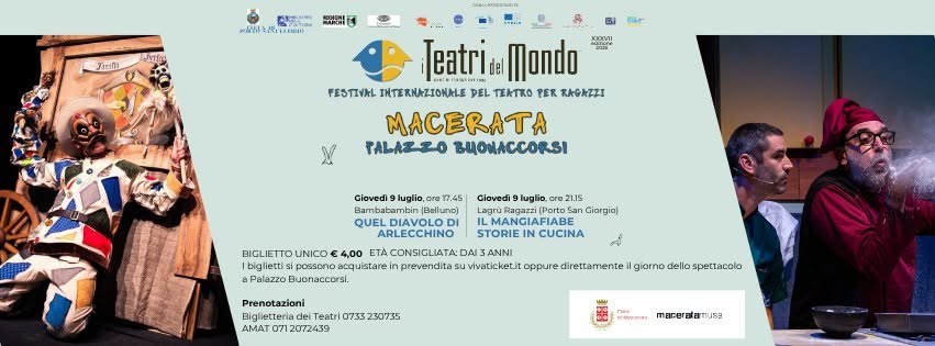 Evento I Teatri Del Mondo Alla Ribalta a Macerata! Palazzo Buonaccorsi – Il cortile delle storie Locandina I Teatri Del Mondo Alla Ribalta a Macerata! Palazzo Buonaccorsi – Il cortile delle storie - giovedì 9 luglio ore 17:45 - 22:30